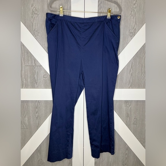 Lauren Ralph Lauren Pants - 140. Lauren Ralph Lauren Straight Cropped Side Zip Dress Pants Navy 18W
